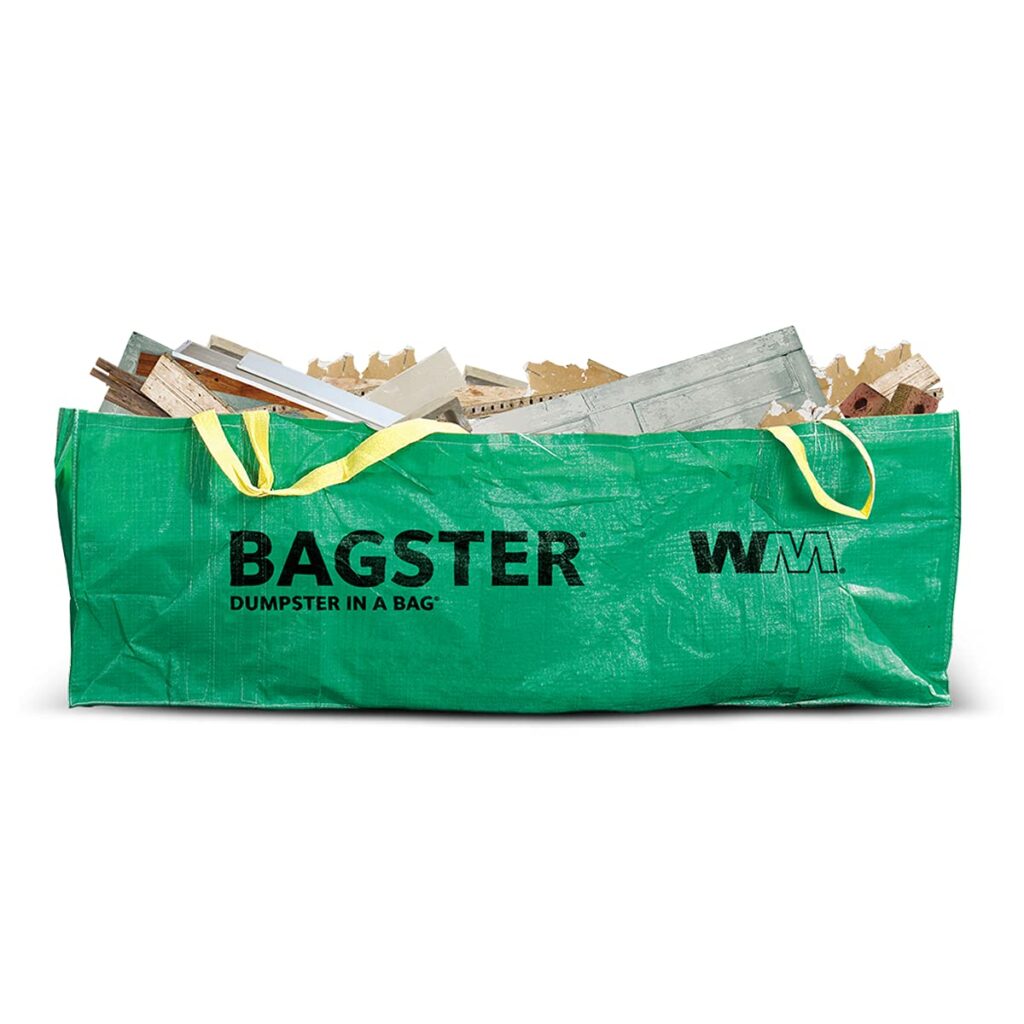 BAGSTER 3CUYD Dumpster in a Bag holds up to 3,300 lb, Green, 3 Pack