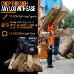 SuperHandy Log Splitter Portable 20 Ton Gas Powered & Leaf Mulcher Shredder Electric Green and Waste Management Heavy Duty [ Bundle Deal ] review
