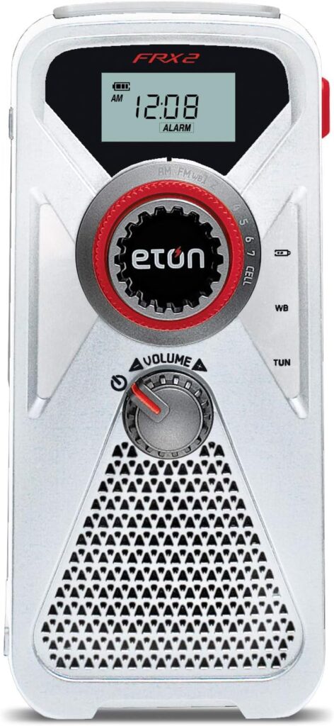 Eton American Red Cross FRX2 Hand Turbine AM/FM/NOAA Weather Radio with USB Smartphone Charger and LED Flashlight