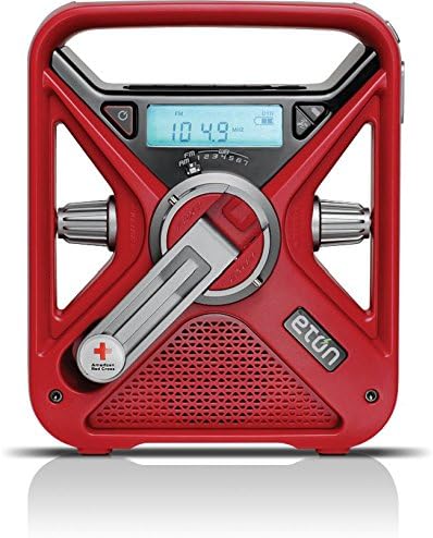 Eton Ultimate Camping AM/FM/NOAA Radio with S.A.M.E Technology American Red Cross Emergency NOAA Weather Radio with USB Smartphone Charger, LED Flashlight Red Beacon